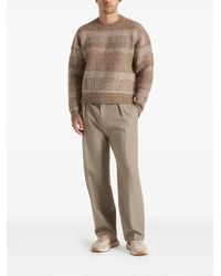 Manière De Voir - Ayden Checked-Pattern Knit Taupe/ Sweater - Lyst