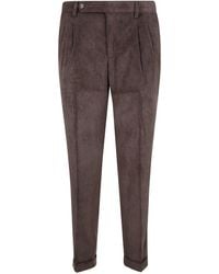 Barba Napoli - Pleated Corduroy Trousers - Lyst