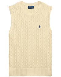 Polo Ralph Lauren - Cable-Knit Sleeveless Top - Lyst