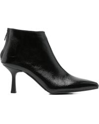 GISÉL MOIRÉ - Bottines En Cuir À Bout Pointu 75 Mm - Lyst