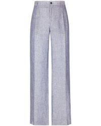 Dolce & Gabbana - Straight-leg Linen Trousers - Lyst