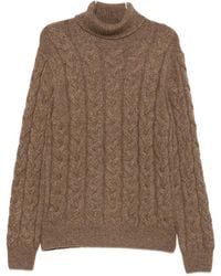 Gran Sasso - Cable-Knit Roll-Neck Sweater - Lyst
