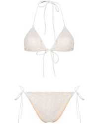 Missoni - Lace-effect Lurex Triangle Bikini - Lyst