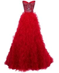Gemy Maalouf - Strapless Corset Maxi Dress - Lyst