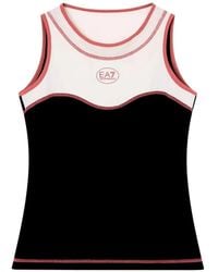 EA7 - Tennis Pro Logo-Print Panelled Tank Top - Lyst