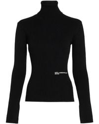 KARL LAGERFELD - Lightweight Roll-Neck Sweater - Lyst