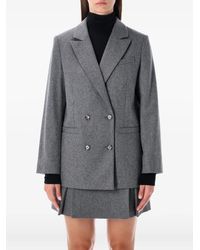 A.P.C. - Double-Breasted Blazer - Lyst