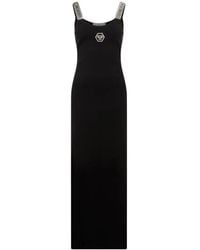 Philipp Plein - Long Tank Dress Strass Hexagon - Lyst