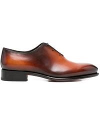 Santoni - Lace-Up Almond-Toe Loafers - Lyst