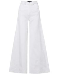 Veronica Beard - Vicki Flared Broek Met Riemlussen - Lyst