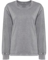 Alexander Wang - Puff Logo Long-sleeve Cotton T-shirt - Lyst