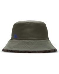 Burberry - Logo-embroidered Reversible Bucket Hat - Lyst