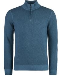 Moorer - Half-Zip Cable-Knit Wool Sweater - Lyst