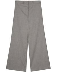 Low Classic - Mélange Wide-Leg Trousers - Lyst