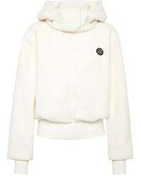 Philipp Plein - Sherpa Puffered Hoodie Sweatjacket - Lyst
