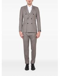 Lardini - Double-Breasted Checked-Pattern Suit - Lyst