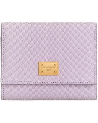 Dolce & Gabbana - Portemonnee Met Python-Effect - Lyst