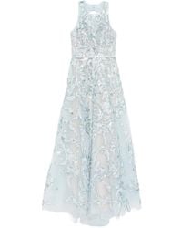 Saiid Kobeisy - Embroidered Tulle Long Dress - Lyst