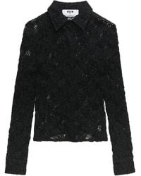 MSGM - Camicia A Fiori - Lyst