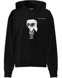 Karl Lagerfeld - Felpa Ikon Con Cappuccio - Lyst