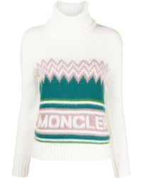 Moncler - High Neck Knitted Jumper - Lyst