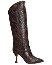 Castagna - Nimes Snake-Effect Knee-High Boots - Lyst