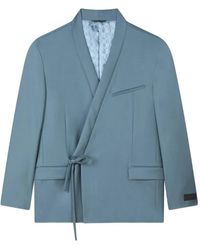 KENZO - Tie-Fastening Shawl-Lapel Jacket - Lyst