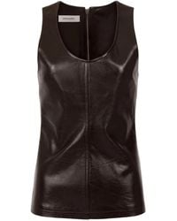 Entire studios - Leather Tank Top - Lyst