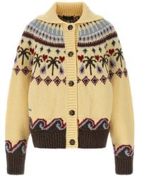 Alanui - Sweet Winter Jacquard-Knit Virgin Wool Cardigan - Lyst