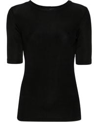Fabiana Filippi - Camiseta de canalé fino con abertura - Lyst