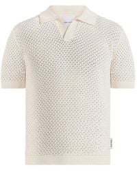 Manière De Voir - Conrad Open -Knit Polo Shirt Cream - Lyst