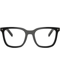 Prada - Brille Mit Logo-Print - Lyst