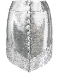 Rabanne - Mini-Rok Met Franje - Lyst