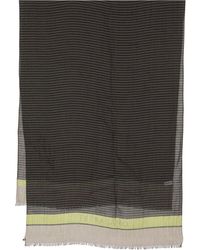 Ferragamo - Jacquard-logo Striped Cotton Scarf - Lyst