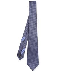 ZEGNA - Geometric-Pattern Silk Tie - Lyst