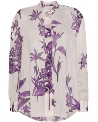 Forte Forte - Forte_forte Printed Cotton And Silk Blend Shirt - Lyst