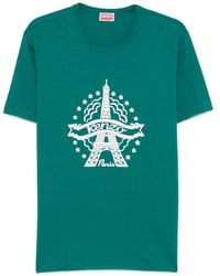 KENZO - Graphic Eiffel Tower T-Shirt - Lyst