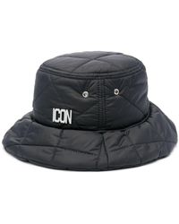 DSquared² - Logo-plaque Quilted Bucket Hat - Lyst
