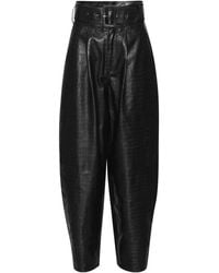 ROTATE BIRGER CHRISTENSEN - Belted Leather Trousers - Lyst
