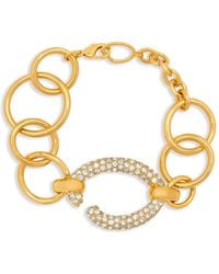 Oscar de la Renta - Pavé O Chain-Link Bracelet - Lyst