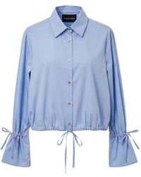 Ralph Lauren - Drawstring-Hem Long-Sleeve Shirt - Lyst