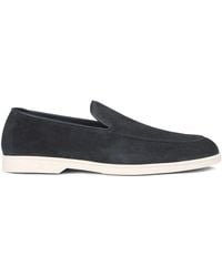 Doucal's - Suede Apron-Toe Loafers - Lyst