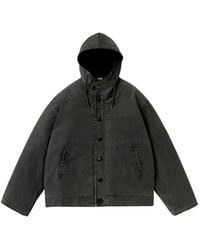 A.PRESSE - Hooded Button-Up Jacket - Lyst
