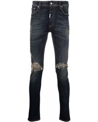 Represent - Distressed Skinny-fit Jeans - Lyst