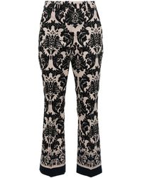 Max Mara - Floral-print Cotton Tailored Trousers - Lyst