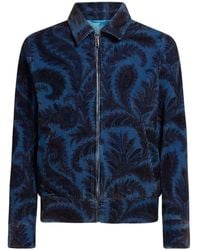 Etro - Printed Cotton Velvet Jacket - Lyst