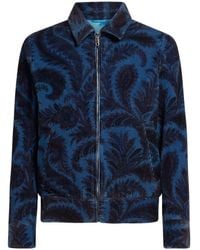 Etro - Chaqueta De Terciopelo De Algodon Estampada - Lyst