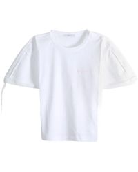 Givenchy - Logo-Embroidered Sleeve-Detail T-Shirt - Lyst