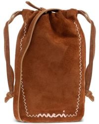 Marni - Drawstring Suede-Leather Cross Body Bag - Lyst