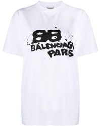 Balenciaga - Hand Drawn Bb Icon T-shirt - Lyst